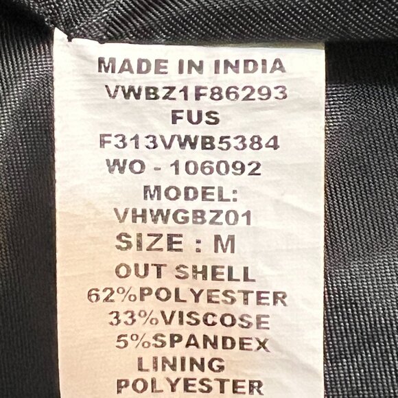 NWOT Van Heusen Women's Blazer Black Jacket Size M One Button Work Career Lined - Picture 5 of 11